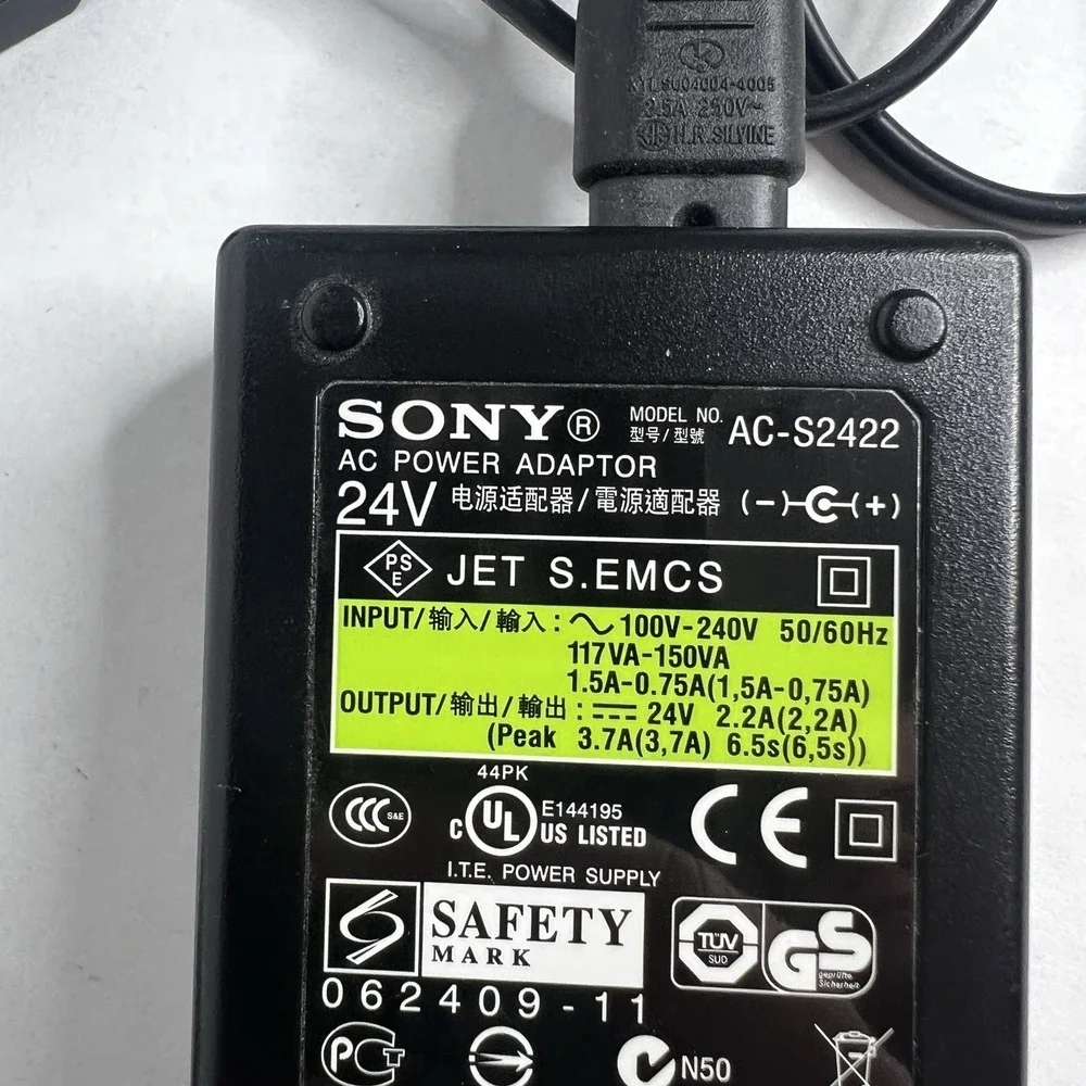Sony Photosmart 245 Compact Photo‎ Printer Power Cord w/ Adapter (used Overseas)